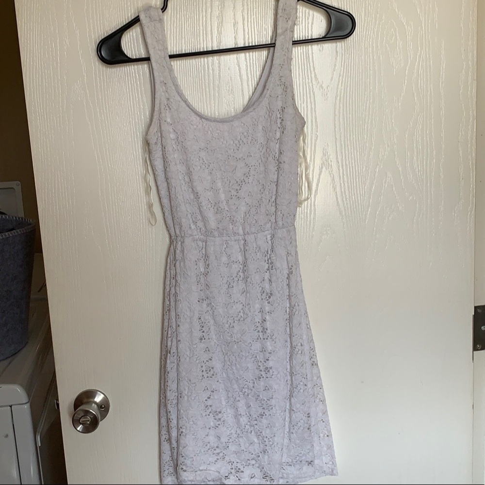 White Lace Detailed Dress